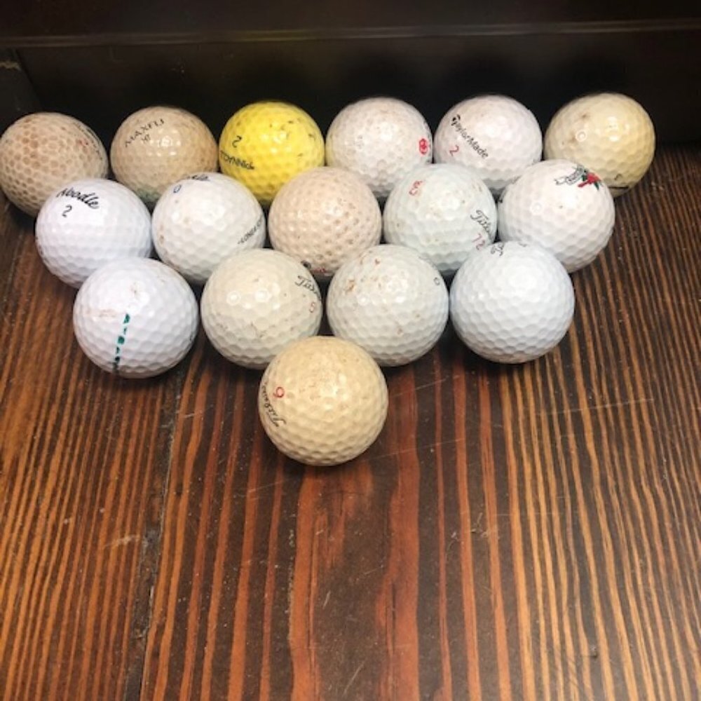 16 Lot of Used Mixed Golf Balls Mixed Brands